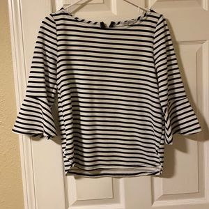 Stripped 3/4 sleeve blouse